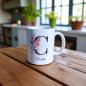 Preview: Keramiktasse personalisiert mit Namen und Buchstaben Namenstasse Kaffeetasse Teetasse Kaffeebecher